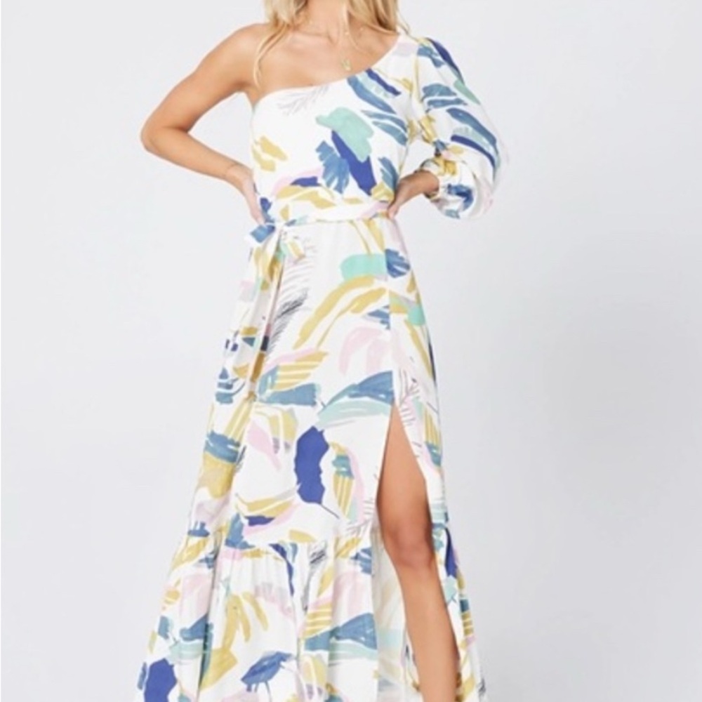 L*Space One-Shoulder Multicolor Dress